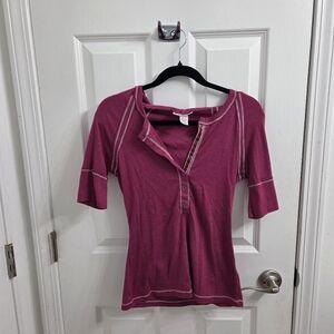Self Esteem Magenta Short Sleeve Top